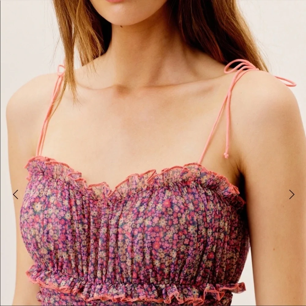 Nadia slip sheer mini dress NWT - Picture 4 of 5